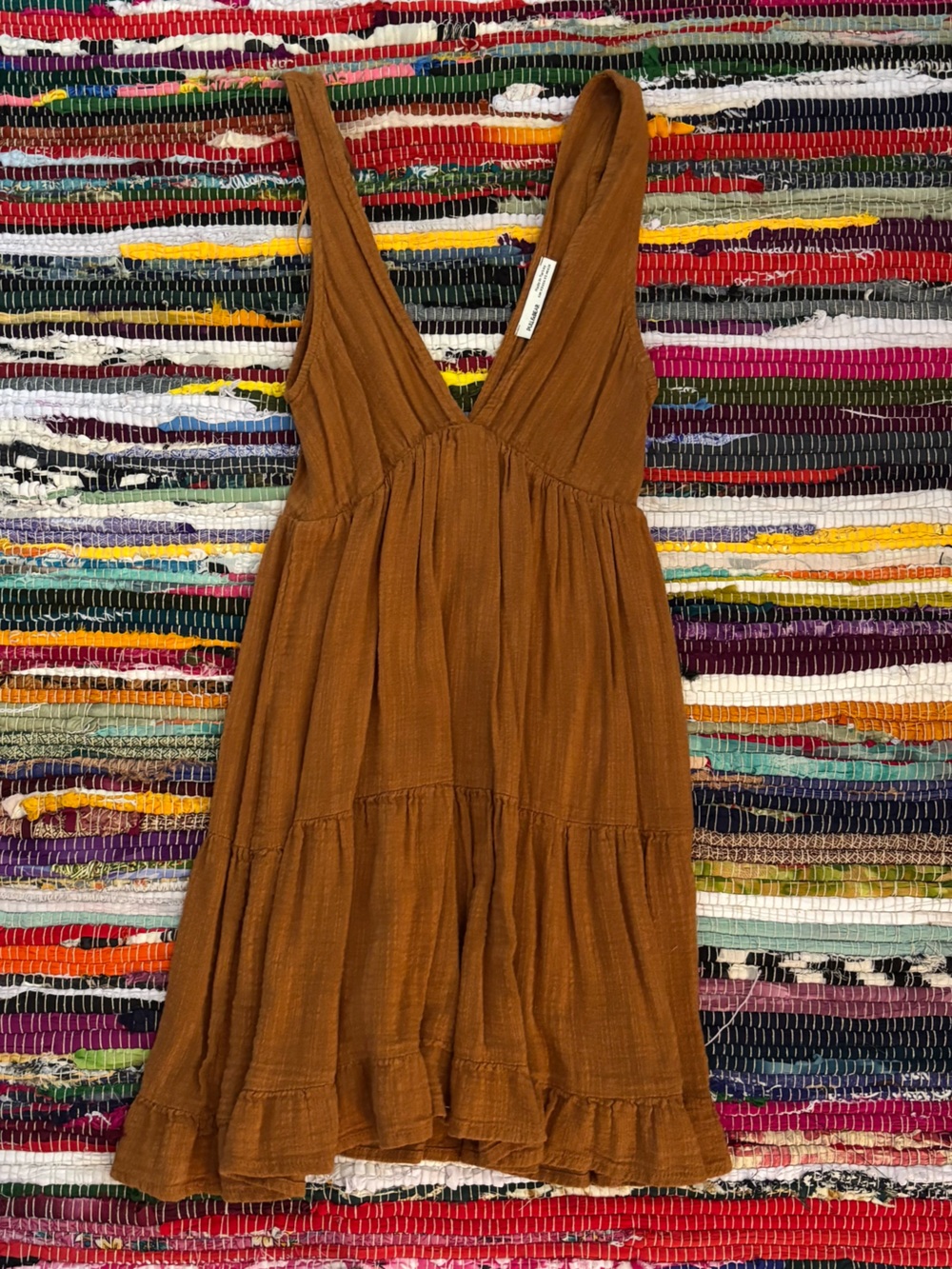 PULL&BEAR RUST BROWN MINI DRESS